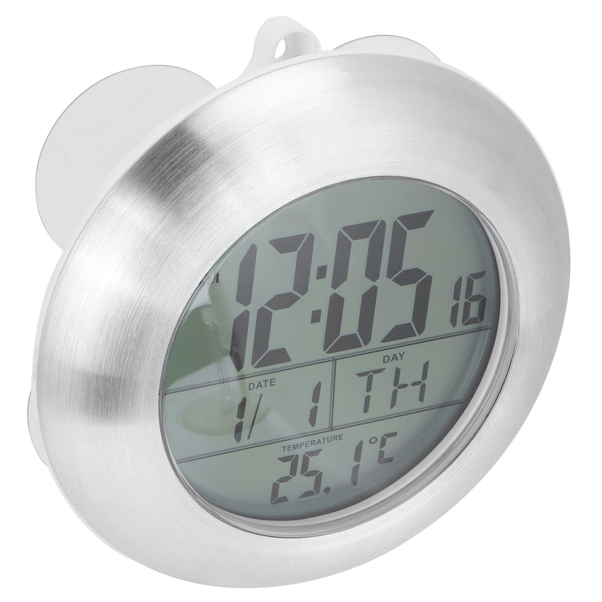 Shower Wall Clock Portable Waterproof Digital Clock with Temperature Calendar Display