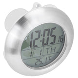 Shower Wall Clock Portable Waterproof Digital Clock with Temperature Calendar Display