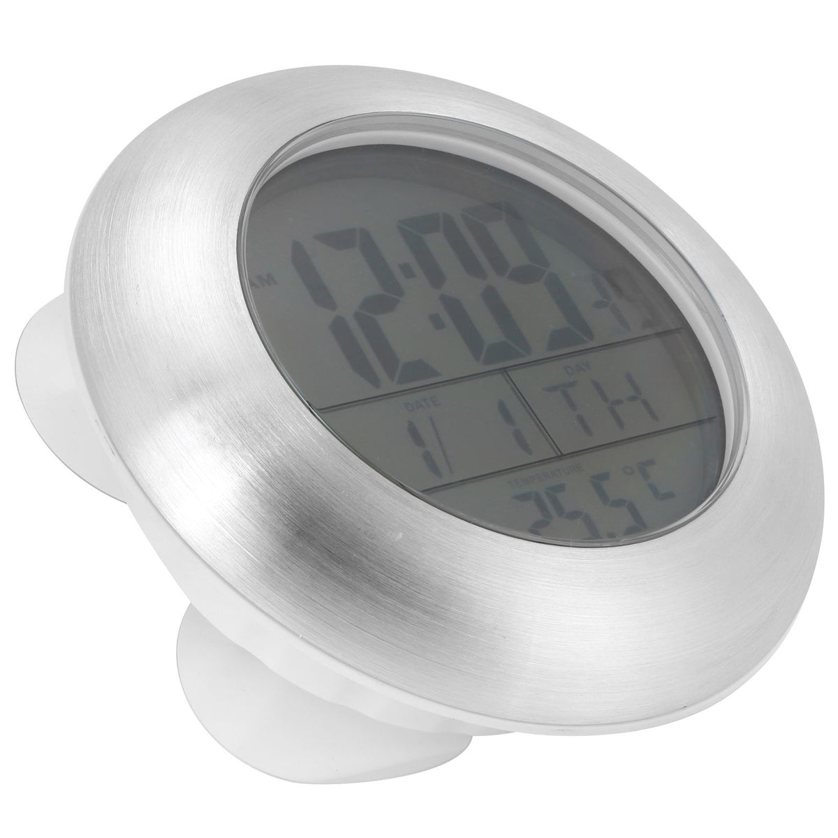 Shower Wall Clock Portable Waterproof Digital Clock with Temperature Calendar Display
