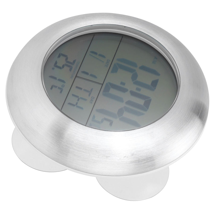 Shower Wall Clock Portable Waterproof Digital Clock with Temperature Calendar Display