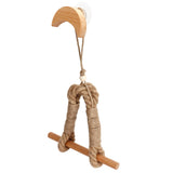 Toilet Paper Holder Innovative Hemp Rope Towel Roll Rack Stand Bathroom Accessory - Side View
