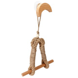 Toilet Paper Holder Innovative Hemp Rope Towel Roll Rack Stand Bathroom Accessory - Close-Up Angle