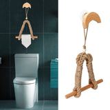Toilet Paper Holder Innovative Hemp Rope Towel Roll Rack Stand Bathroom Accessory - Extra Image