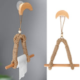 Toilet Paper Holder Innovative Hemp Rope Towel Roll Rack Stand Bathroom Accessory - Extra Image