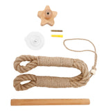 Toilet Roll Holder Wall Mounted Innovative Hemp Rope Towel Paper Rack Bathroom Organizer - Front View