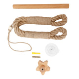 Toilet Roll Holder Wall Mounted Innovative Hemp Rope Towel Paper Rack Bathroom Organizer - Side View
