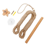 Toilet Roll Holder Wall Mounted Innovative Hemp Rope Towel Paper Rack Bathroom Organizer - Rear View