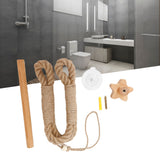 Toilet Roll Holder Wall Mounted Innovative Hemp Rope Towel Paper Rack Bathroom Organizer