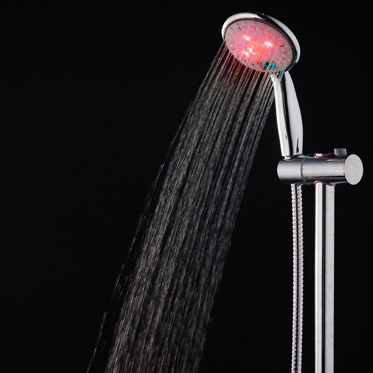 LED Luminous Shower Head Hand Held Temperature Control Shower Nozzle Bathroom Accessory(9820A )