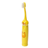 Children Electric Toothbrush Cartoon Pattern Waterproof Teeth Cleaning Brush Gift for KidsYellow - Front View