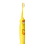 Children Electric Toothbrush Cartoon Pattern Waterproof Teeth Cleaning Brush Gift for KidsYellow - Side View