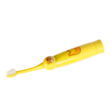 Children Electric Toothbrush Cartoon Pattern Waterproof Teeth Cleaning Brush Gift for KidsYellow - Rear View