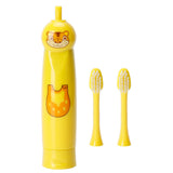 Children Electric Toothbrush Cartoon Pattern Waterproof Teeth Cleaning Brush Gift for KidsYellow - Close-Up Angle