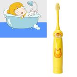Children Electric Toothbrush Cartoon Pattern Waterproof Teeth Cleaning Brush Gift for KidsYellow - Extra Image