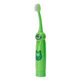 Children Electric Toothbrush Cartoon Pattern Waterproof Teeth Cleaning Brush Gift for KidsGreen - Front View