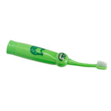 Children Electric Toothbrush Cartoon Pattern Waterproof Teeth Cleaning Brush Gift for KidsGreen - Close-Up Angle