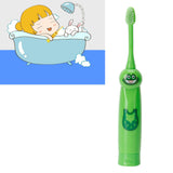 Children Electric Toothbrush Cartoon Pattern Waterproof Teeth Cleaning Brush Gift for KidsGreen - Extra Image