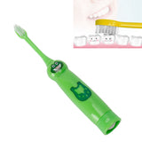 Children Electric Toothbrush Cartoon Pattern Waterproof Teeth Cleaning Brush Gift for KidsGreen - Extra Image