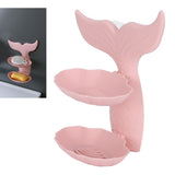 Double Layers Soap Box Wall-Mounted Soap Holder Drain Rack for Bathroom Supplies