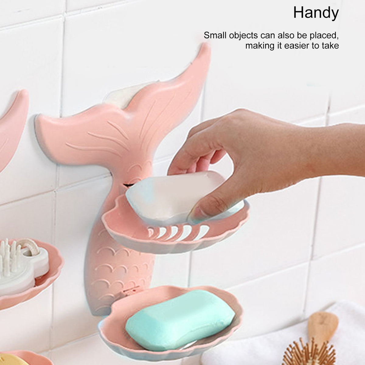 Double Layers Soap Box Wall-Mounted Soap Holder Drain Rack for Bathroom Supplies