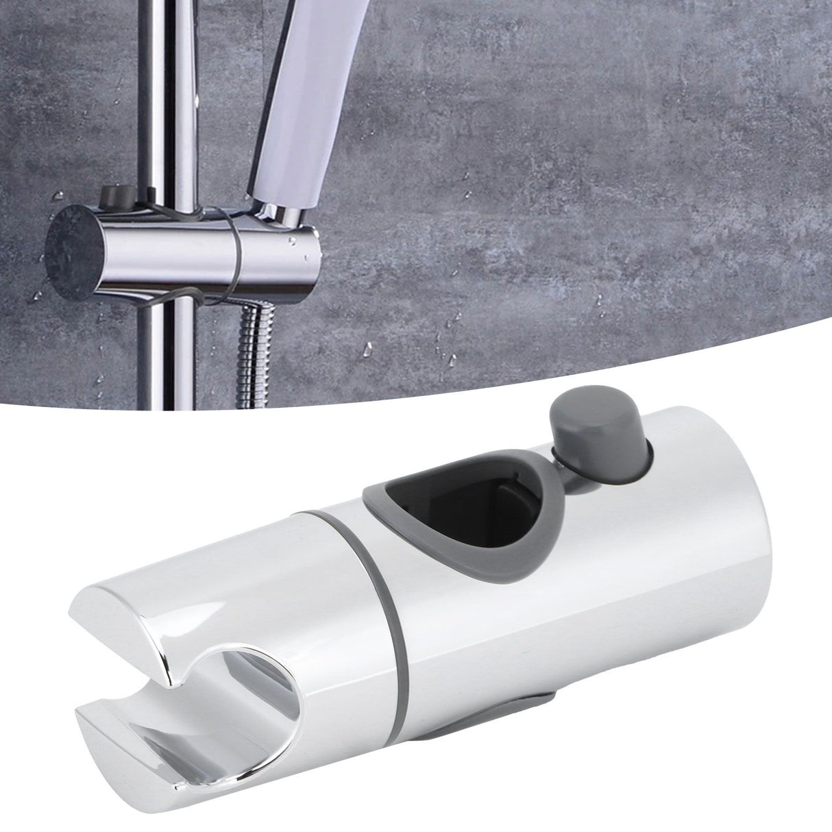 Shower Head Holder Adjustable Shower Head Bracket for 25mm Slide Bar Bathroom Supply