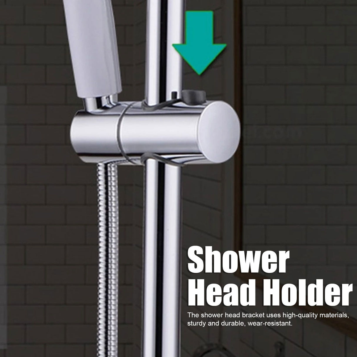 Shower Head Holder Adjustable Shower Head Bracket for 25mm Slide Bar Bathroom Supply