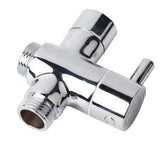 G1/2 Shower Head Diverter Valve Shower Arm Splitter for Hand Showerhead and Fixed Spray Head - Top-Down View