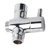 G1/2 Shower Head Diverter Valve Shower Arm Splitter for Hand Showerhead and Fixed Spray Head - Close-Up Angle