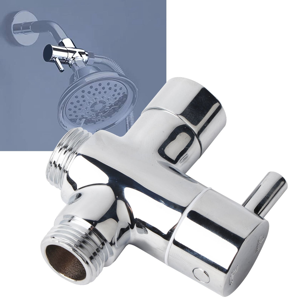 G1/2 Shower Head Diverter Valve Shower Arm Splitter for Hand Showerhead and Fixed Spray Head