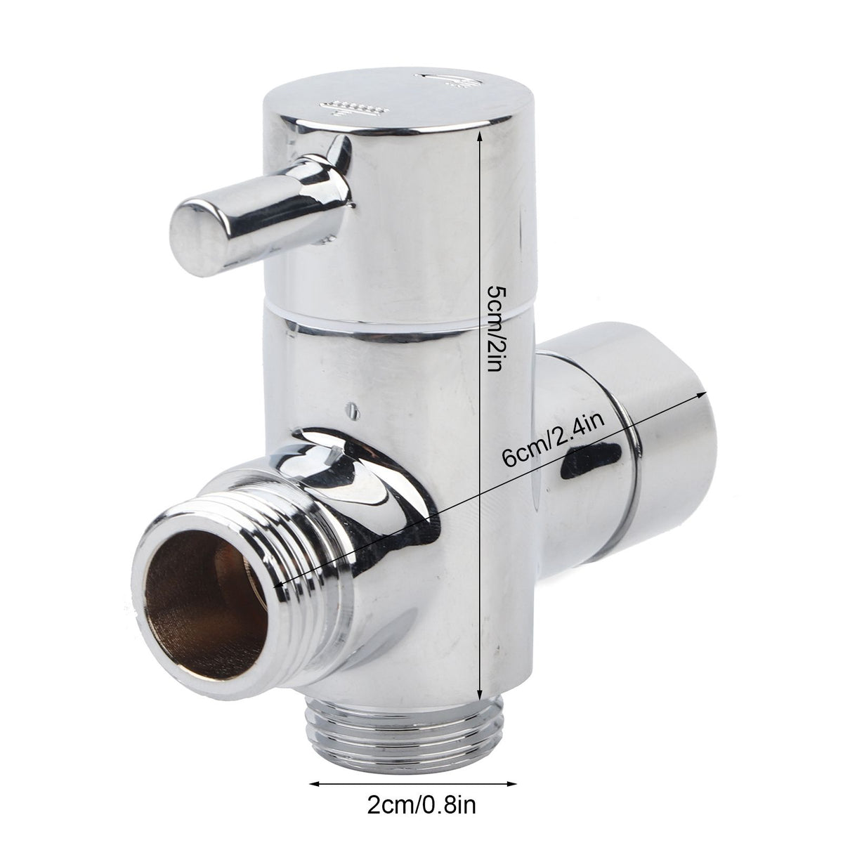 G1/2 Shower Head Diverter Valve Shower Arm Splitter for Hand Showerhead and Fixed Spray Head