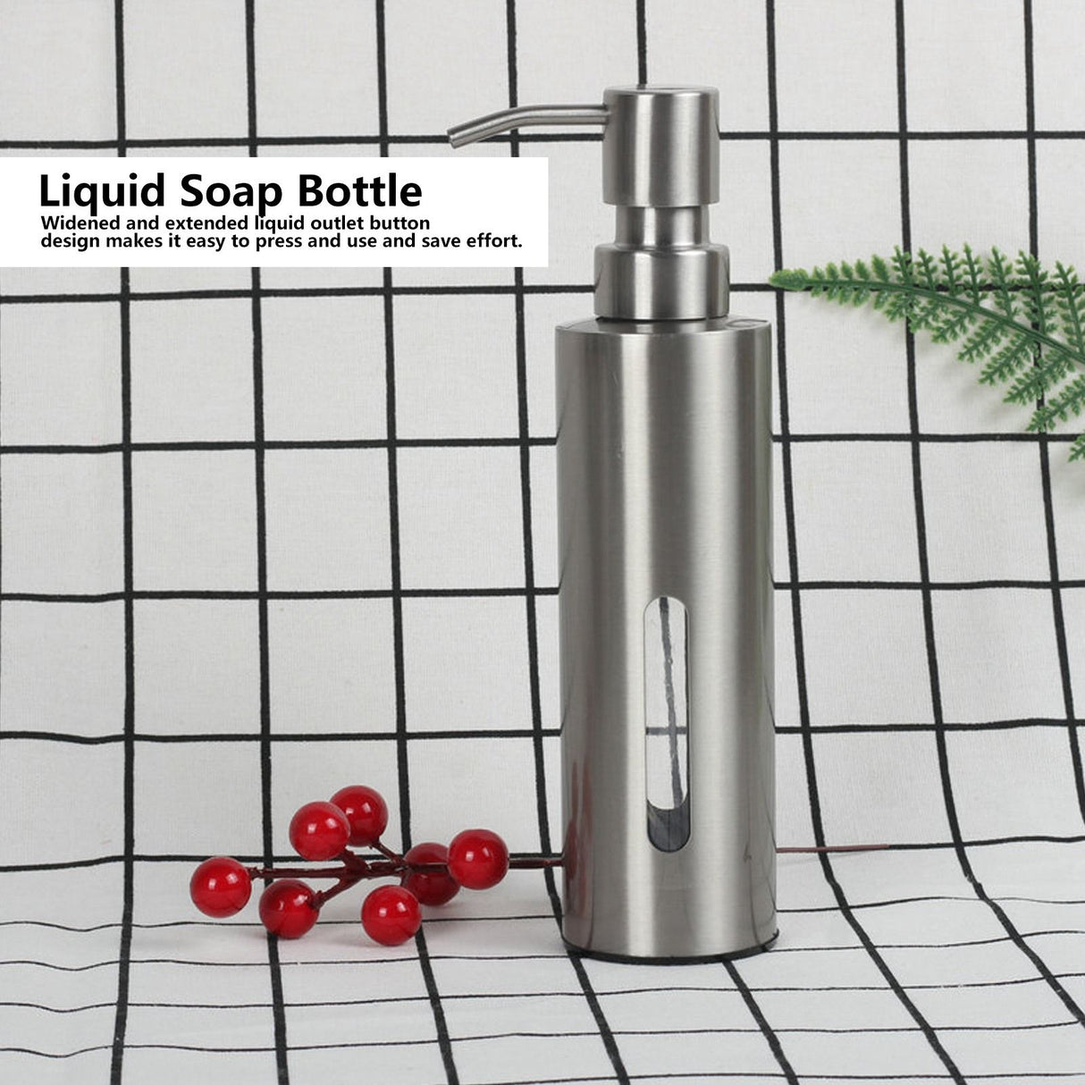 Liquid Soap Dispenser Shower Gel Lotion Bottle Container Home Bathroom Accessory