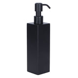 200ml Square Shower Bottle 304 Stainless Steel Shampoo Hand Soap Dispenser Black - Rear View