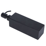 200ml Square Shower Bottle 304 Stainless Steel Shampoo Hand Soap Dispenser Black - Low Angle