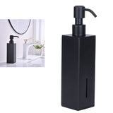 200ml Square Shower Bottle 304 Stainless Steel Shampoo Hand Soap Dispenser Black