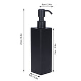 200ml Square Shower Bottle 304 Stainless Steel Shampoo Hand Soap Dispenser Black - Extra Image