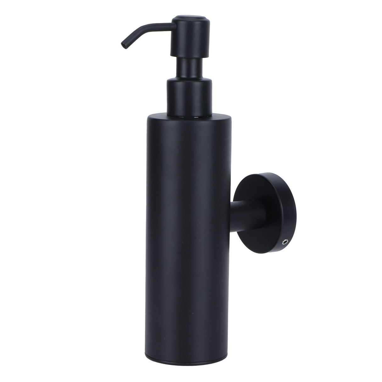 200ml Round Soap Dispenser Wall‑Mounted Shampoo Shower Gel Container Bathroom Supply Black
