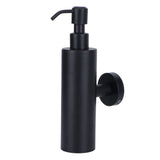 200ml Round Soap Dispenser Wall‑Mounted Shampoo Shower Gel Container Bathroom Supply Black