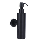 200ml Round Soap Dispenser Wall‑Mounted Shampoo Shower Gel Container Bathroom Supply Black - Top-Down View