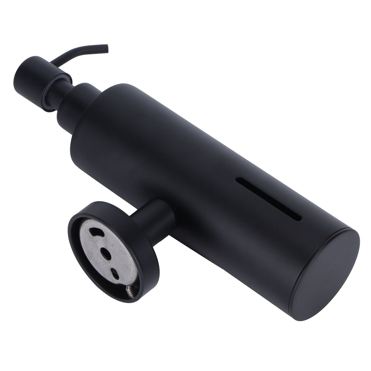 200ml Round Soap Dispenser Wall‑Mounted Shampoo Shower Gel Container Bathroom Supply Black