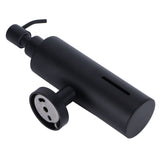 200ml Round Soap Dispenser Wall‑Mounted Shampoo Shower Gel Container Bathroom Supply Black - Rear View