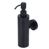 200ml Round Soap Dispenser Wall‑Mounted Shampoo Shower Gel Container Bathroom Supply Black