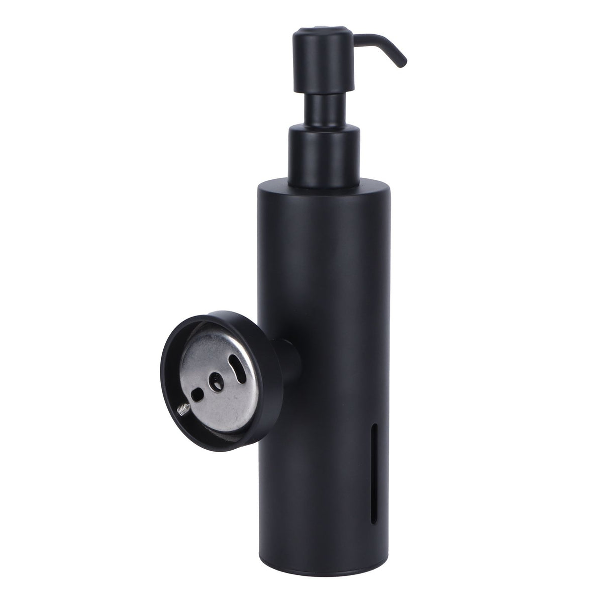 200ml Round Soap Dispenser Wall‑Mounted Shampoo Shower Gel Container Bathroom Supply Black