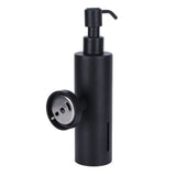 200ml Round Soap Dispenser Wall‑Mounted Shampoo Shower Gel Container Bathroom Supply Black
