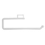 Wall Mounted Paper Roll Holder Towel Hanger Toilet Paper Rack Bathroom Kitchen OrganizerWhite - Low Angle