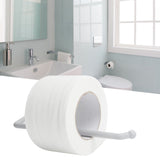 Wall Mounted Paper Roll Holder Towel Hanger Toilet Paper Rack Bathroom Kitchen OrganizerWhite
