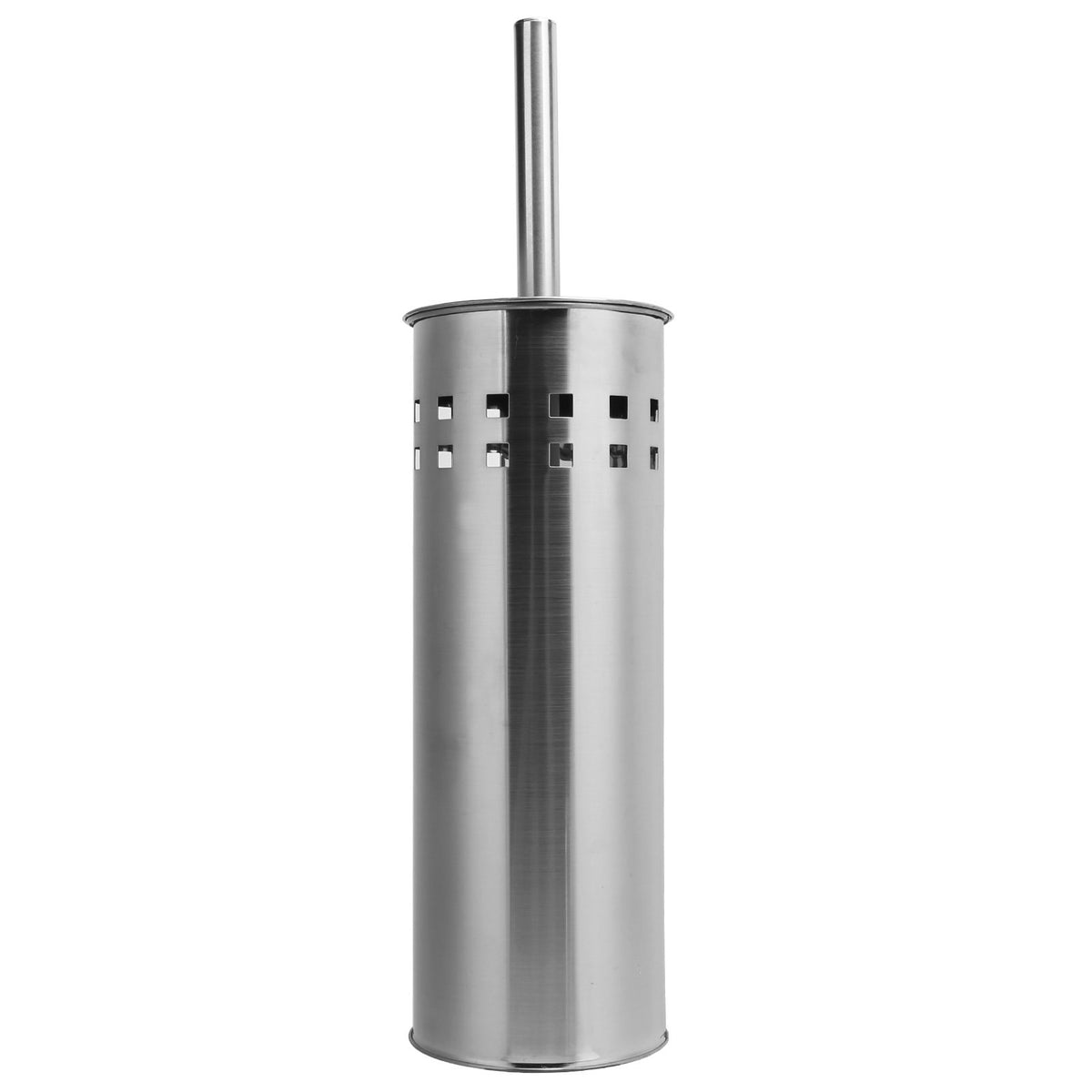 Toilet Brush and Vented Holder Set Stainless Steel Cleaning Brush for Bathroom Toilet