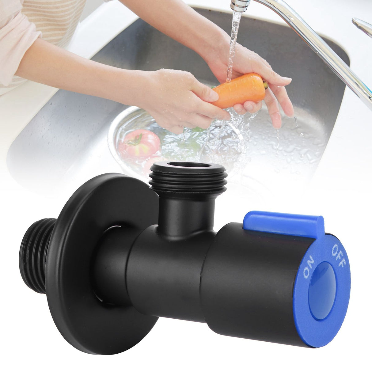 G1/2 Thread Angle Valve Stainless Steel Water Stop Valve for Bathroom Toilet SuppliesSingle Cold