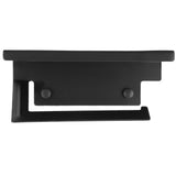 Toilet Paper Rack Wall Mounted Paper Towel Stand with Phone Holder Bathroom Supplies Black