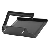 Toilet Paper Rack Wall Mounted Paper Towel Stand with Phone Holder Bathroom Supplies Black - Extra Image