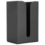 Black Tissue Box Holder Stand Wall Mount Napkin Organizer for Kitchen Bathroom Toilet - Side View